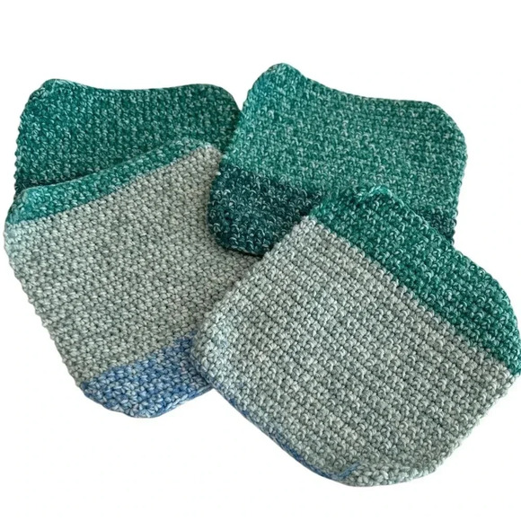 SOLD Hand Crocheted Washcloth/Dishcloth - Set of 4 - Picture 1 of 7